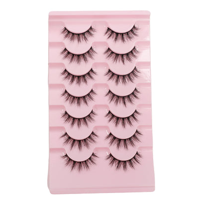 7 pairs of reusable fairy tale style false eyelashes - A-type doll natural appearance,