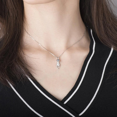 Silver Plated Necklaces for Women Cat Jewelry for Women Cat Accessories