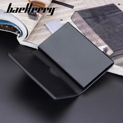 Baellerry New RFID Men Short Wallets Name Engraving Mini Slim Card Holders