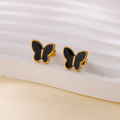 Tiny Cute Butterfly Stud Earrings for Women