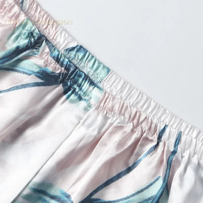 Faux Silk Polyester PJ Sexy Sling Pajama Sets Homewear