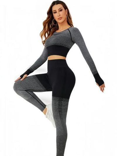 Women's 2pcs Gym Yoga Suit Tight Fitting Sports Set