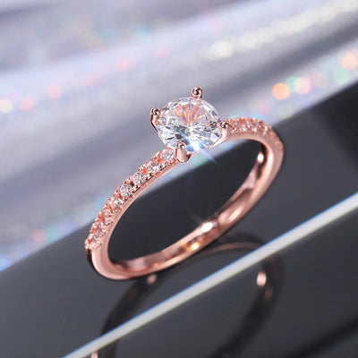 Sterling Silver Wedding Engagement Ring for Women