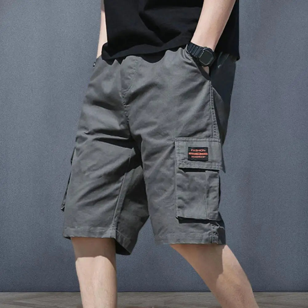 Men Shorts Men's Cargo Shorts with Multiple Pockets