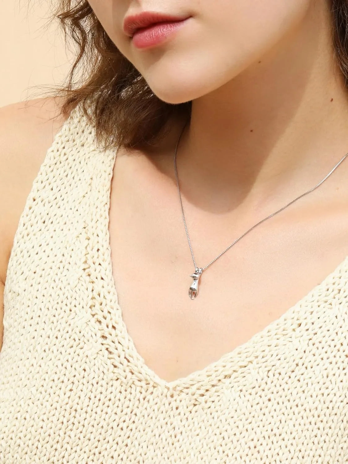 Silver Plated Necklaces for Women Cat Jewelry for Women Cat Accessories