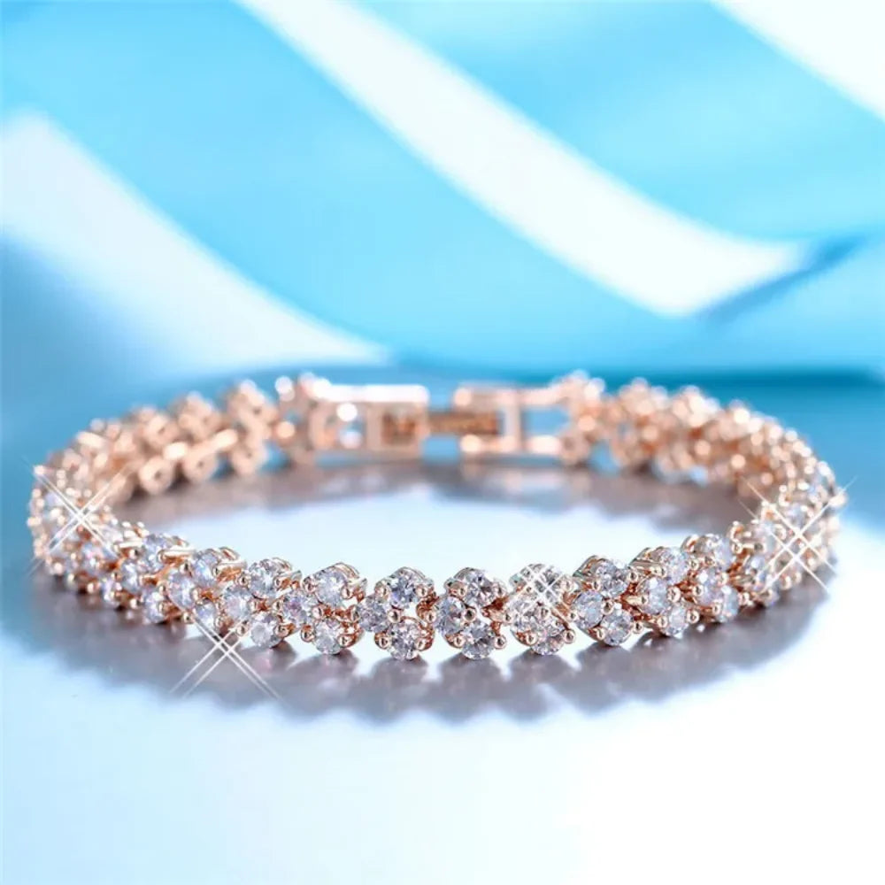 Luxury Jewelry for Women Roma Silver Color Charm Bracelet